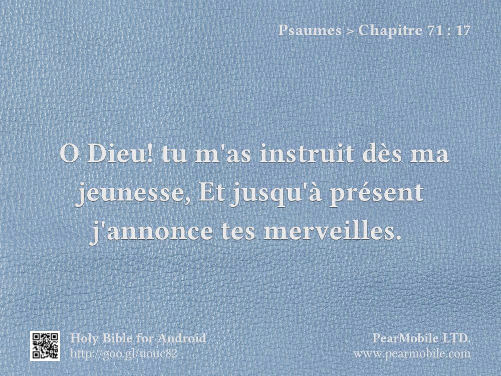 Psaumes, Chapitre 71:17